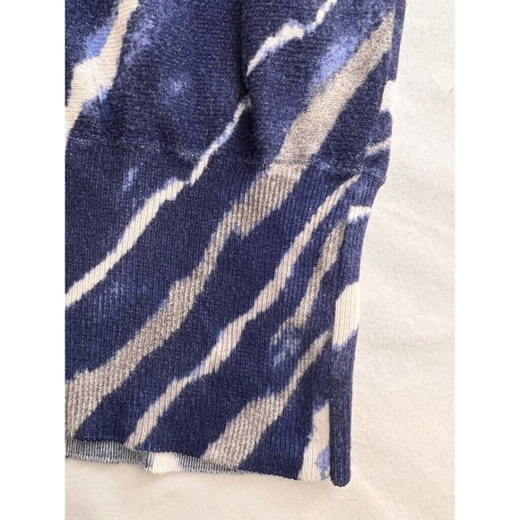 Chicos Womens Tunic Sweater Blue Stripe Long Sleeve Scoop Neck Pullover S - Picture 6 of 9